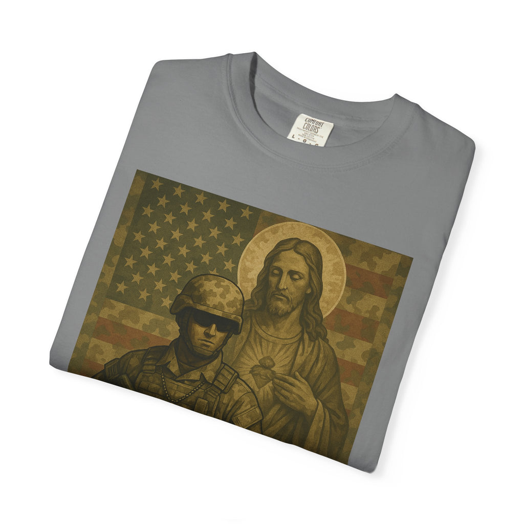 T-Shirt — "God's Warrior" Christian Military Graphic Tee
