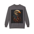 Patriotic Eagle Crewneck Sweatshirt – Bald Eagle with American Flag Design
