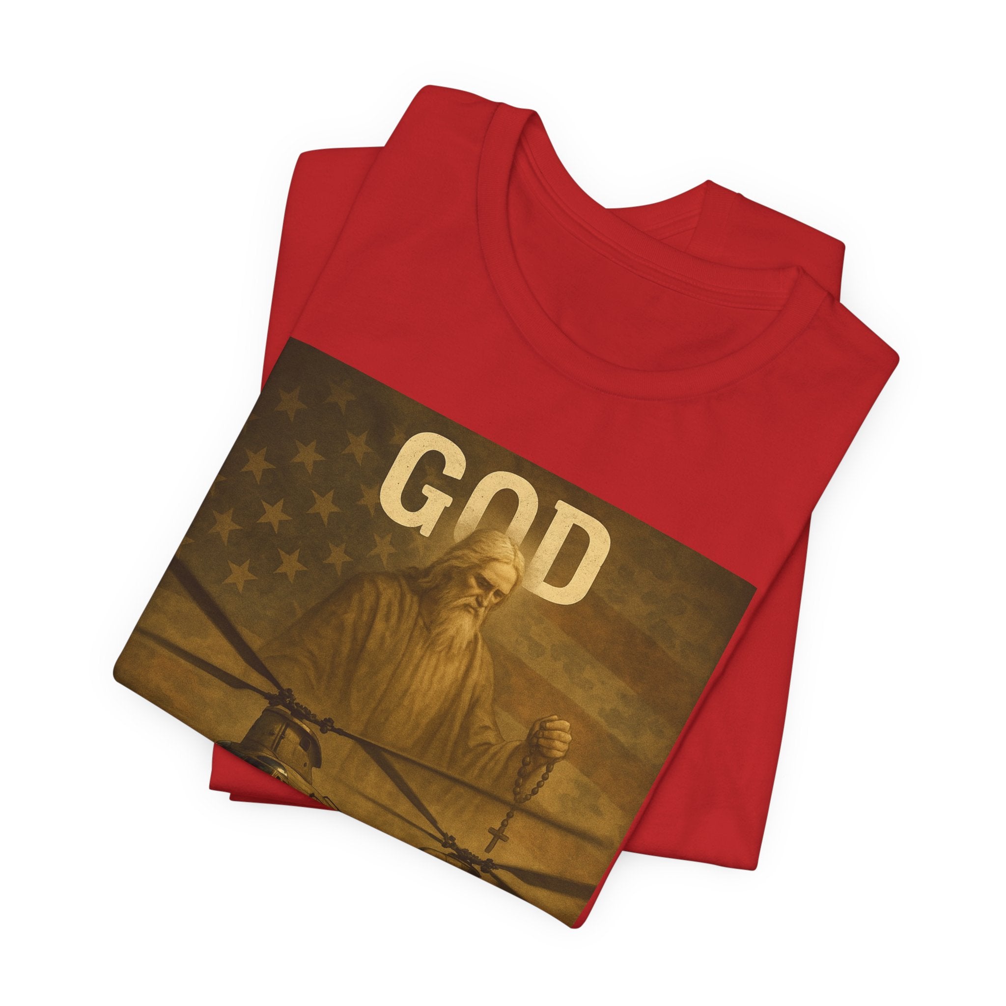 God Protect Military Helicopter T‑Shirt