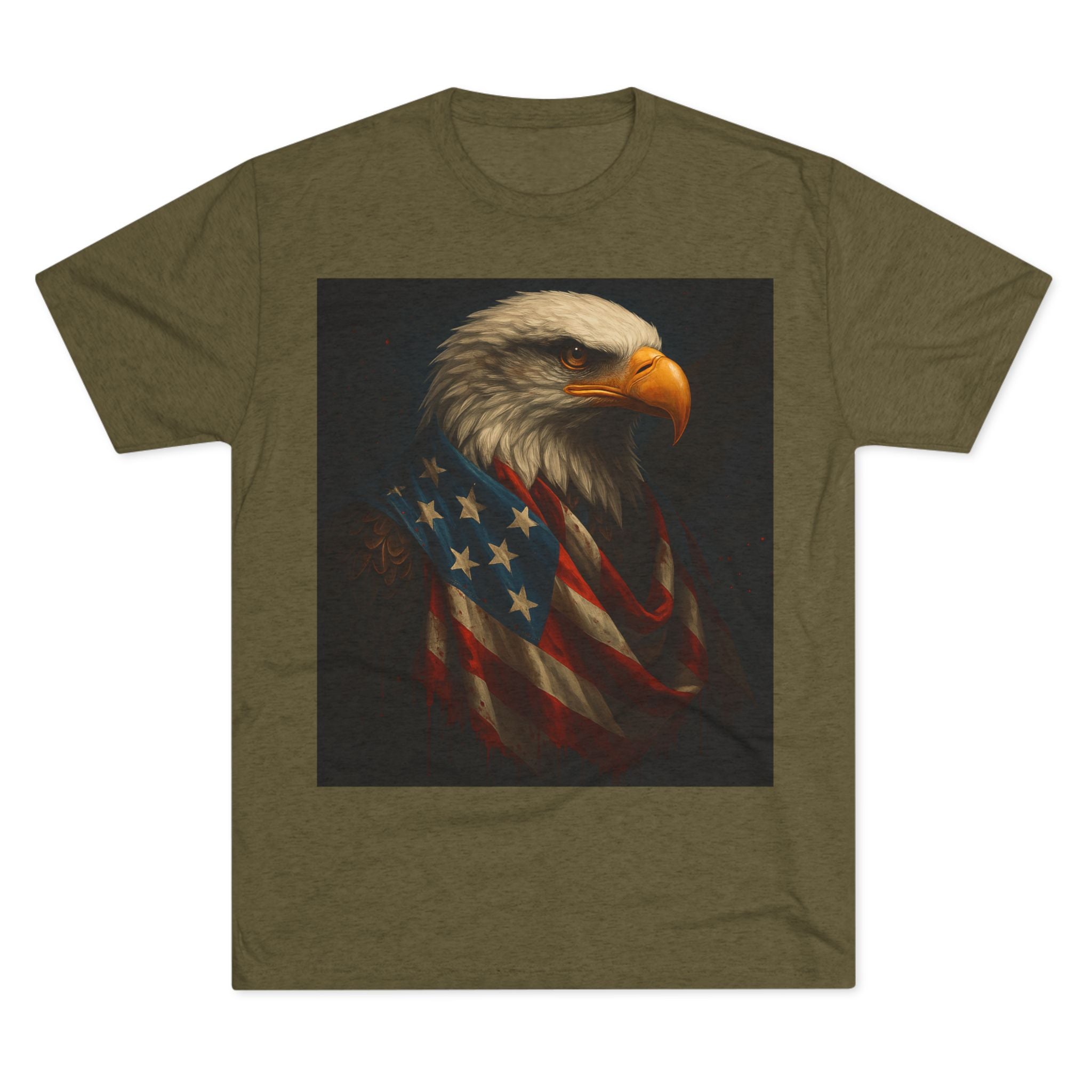 Patriotic Bald Eagle Tee — American Flag Graphic T-Shirt for Veterans & Fourth of July