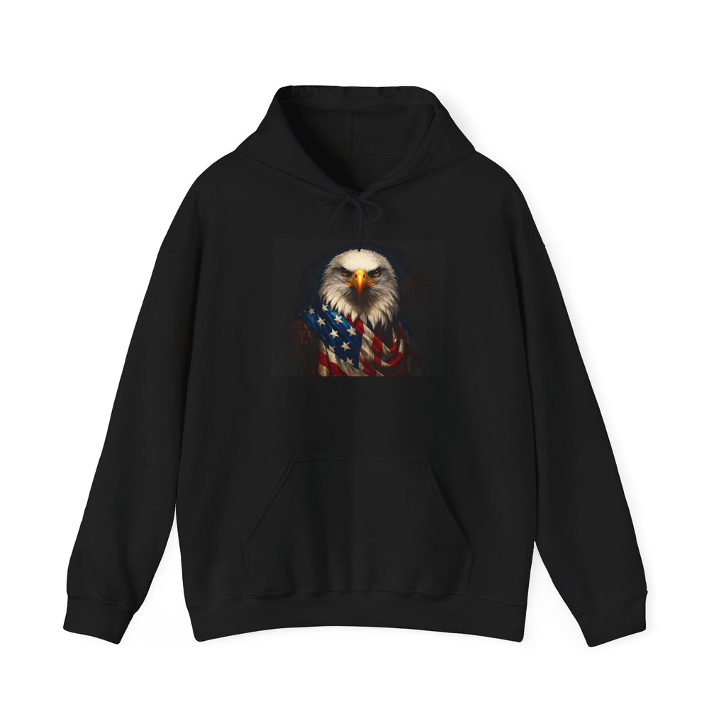 Patriotic Bald Eagle Hoodie – American Flag Eagle Sweatshirt