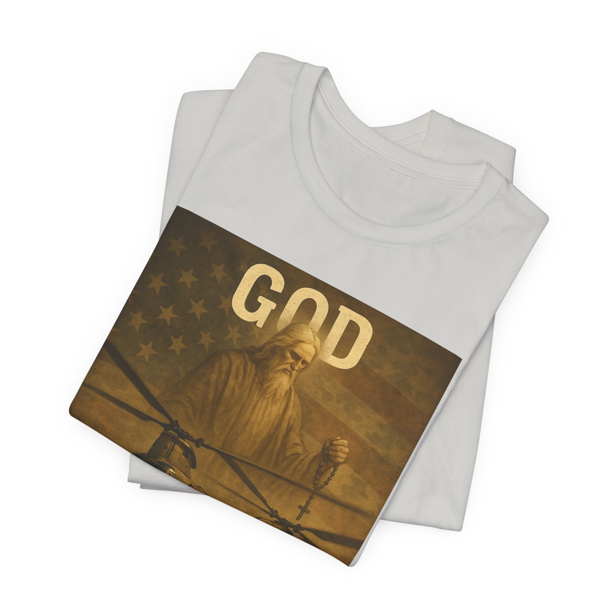 God Protect Military Helicopter T‑Shirt