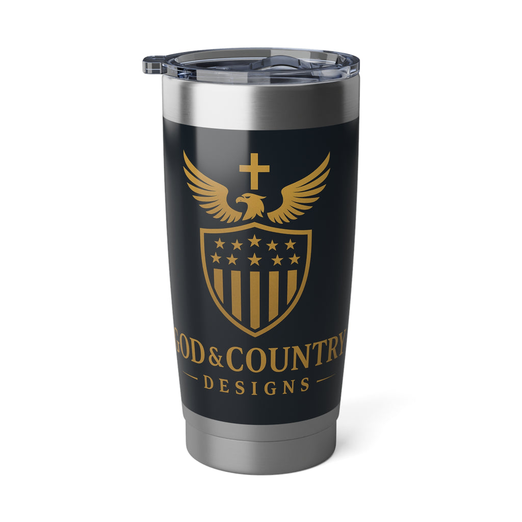 God & Country 20oz Stainless Tumbler — Patriotic Vagabond Travel Mug