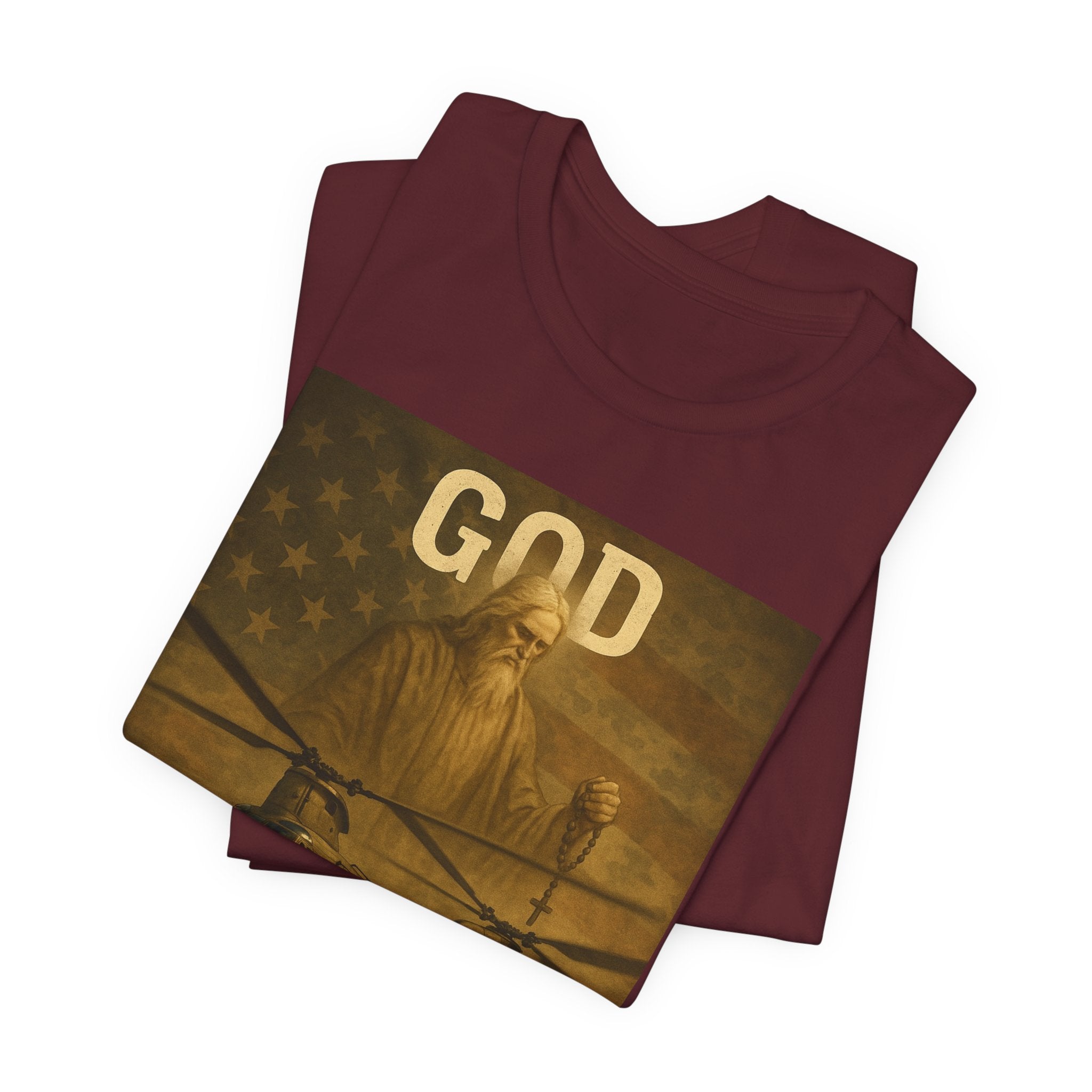 God Protect Military Helicopter T‑Shirt