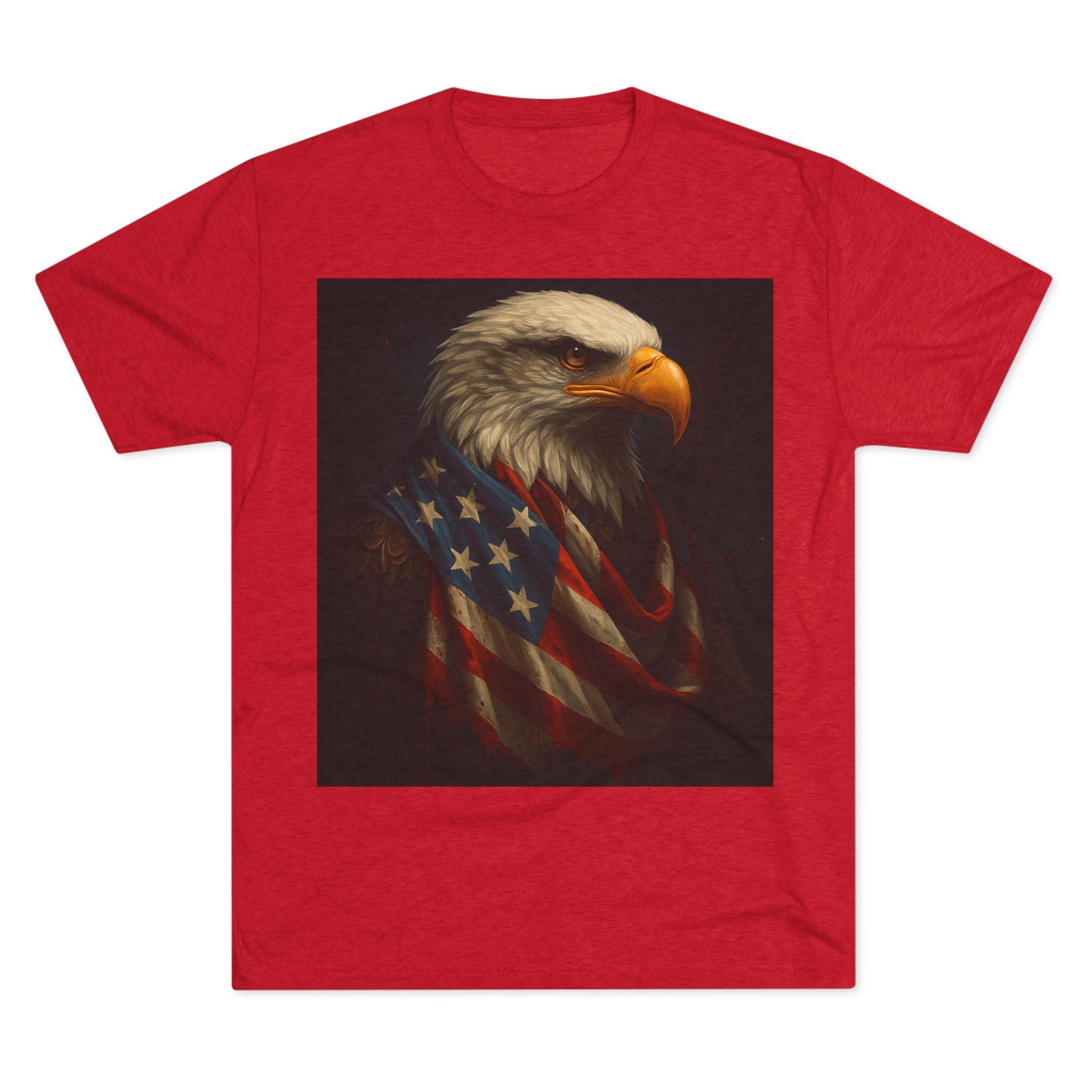 Patriotic Bald Eagle Tee — American Flag Graphic T-Shirt for Veterans & Fourth of July