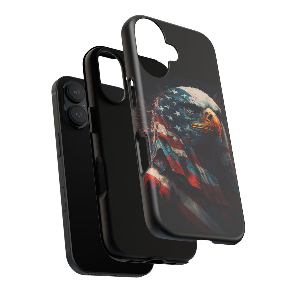 Patriotic Eagle Tough Phone Case — American Flag Bald Eagle iPhone Cover