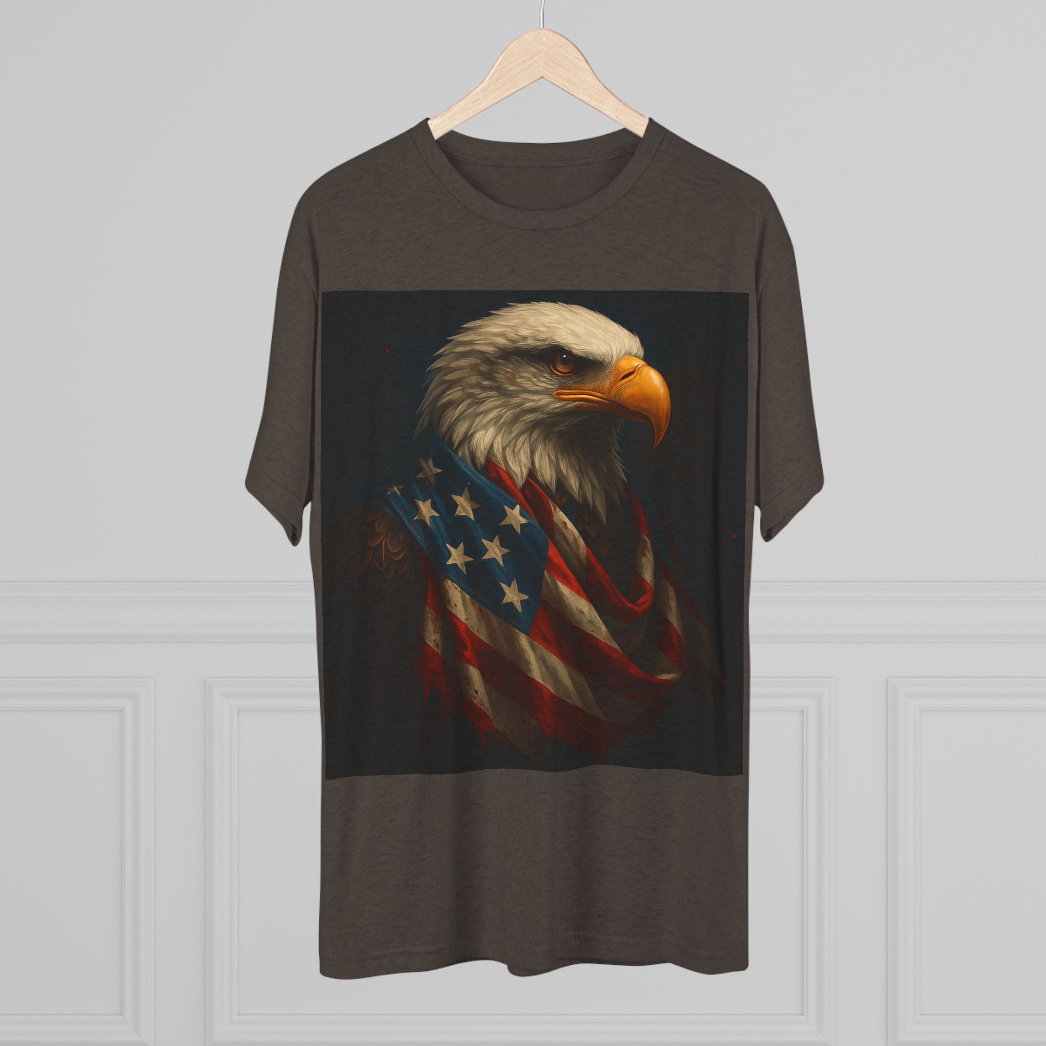 Patriotic Bald Eagle Tee — American Flag Graphic T-Shirt for Veterans & Fourth of July