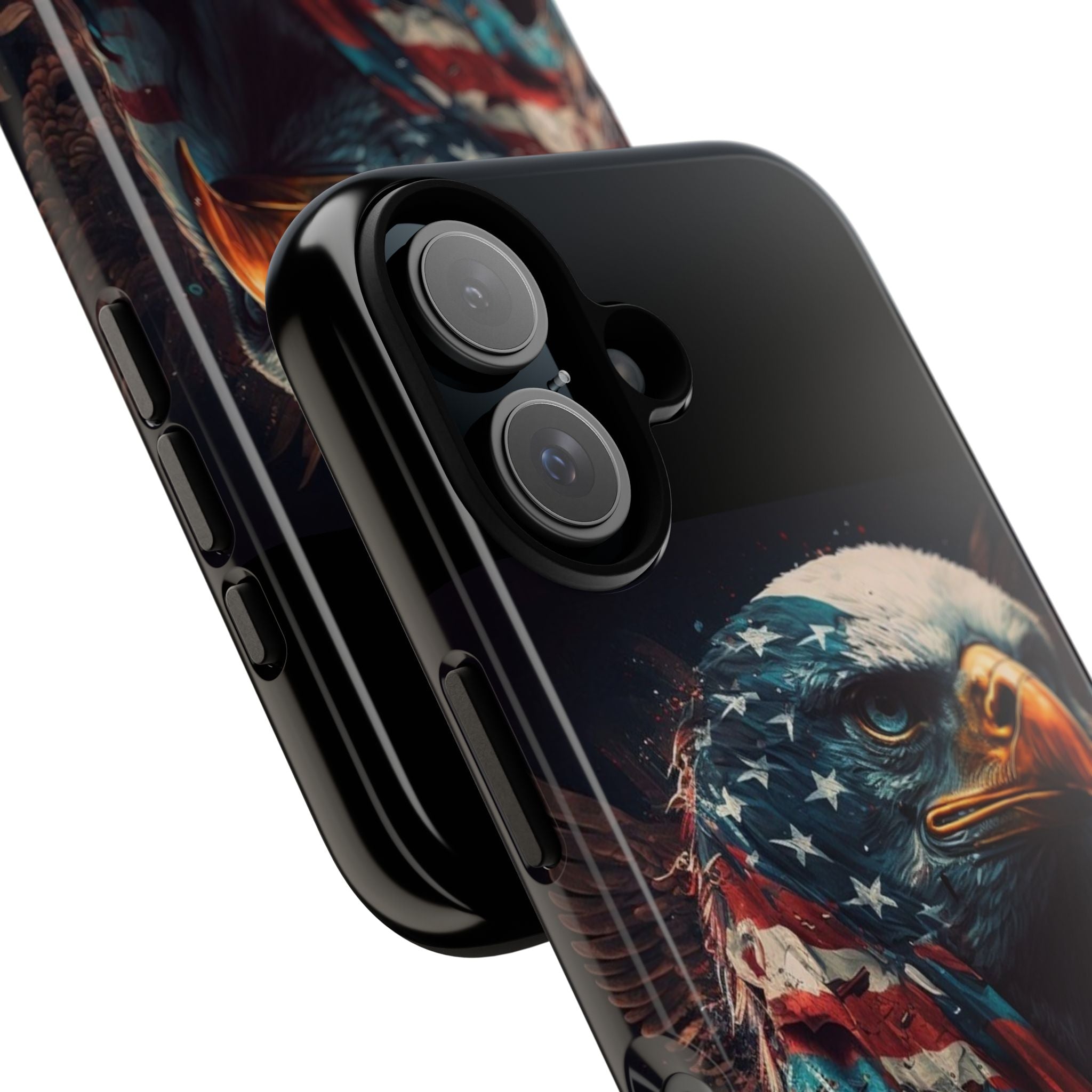 Patriotic Eagle Tough Phone Case — American Flag Bald Eagle iPhone Cover