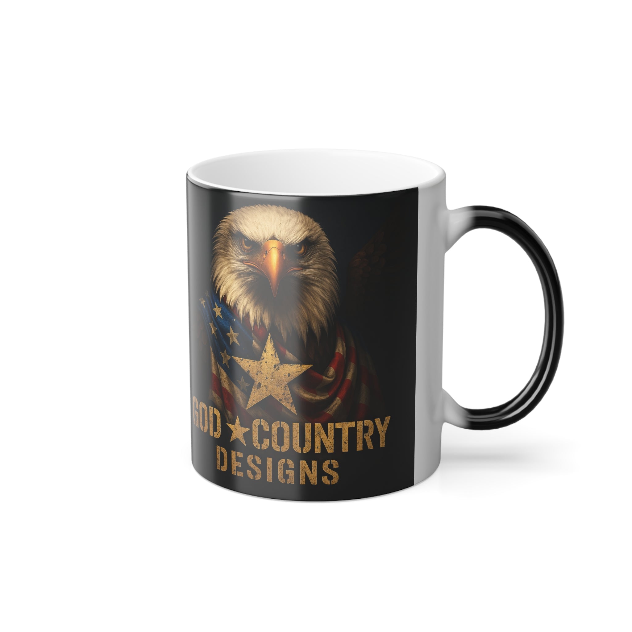 Color-Changing Mug — Patriotic Eagle "God Country Design" 11oz