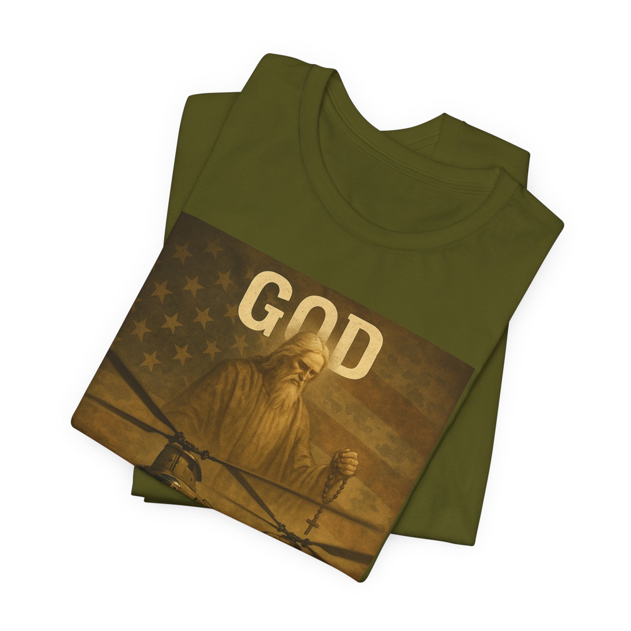 God Protect Military Helicopter T‑Shirt