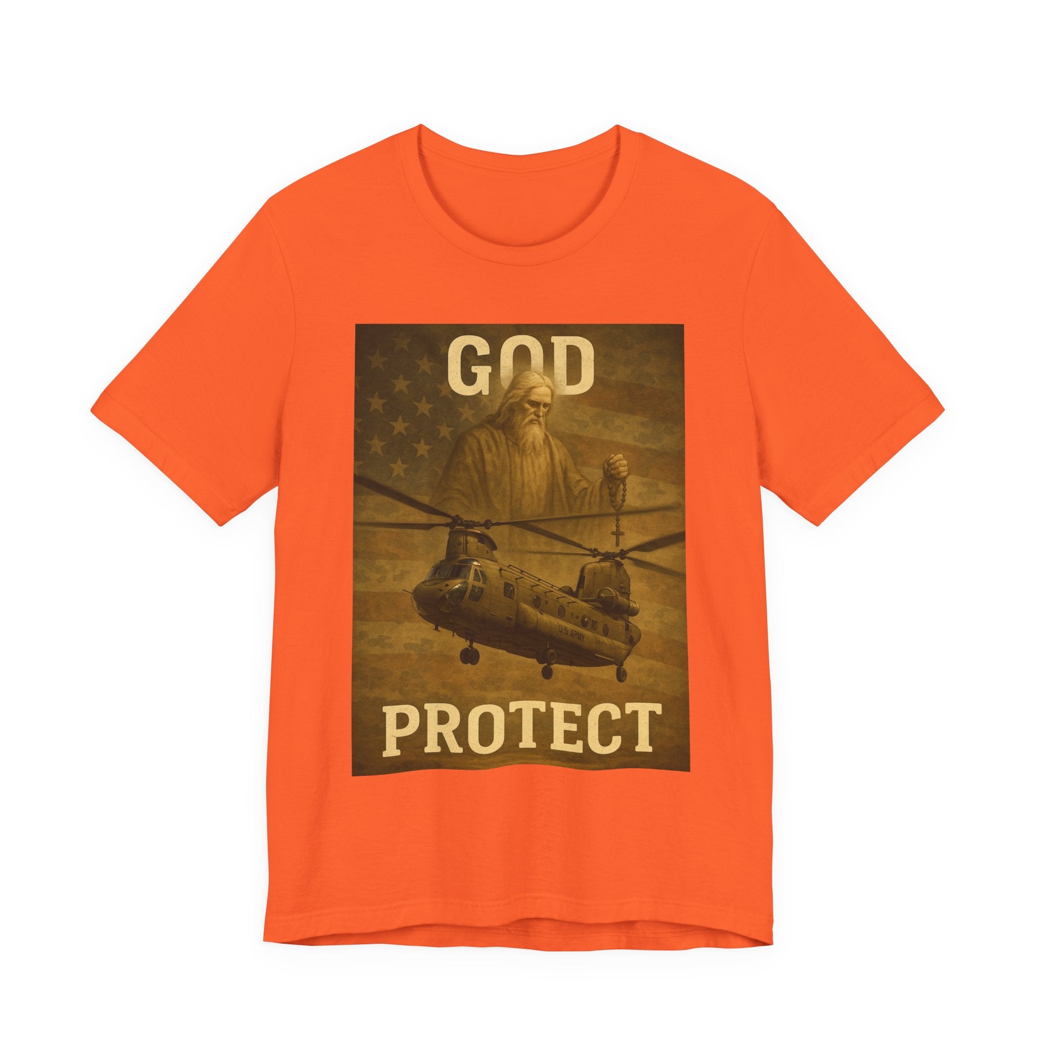 God Protect Military Helicopter T‑Shirt