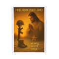 We Will Never Forget Velveteen Plush Blanket – ‘Freedom Isn’t Free’ Memorial Prayer Design