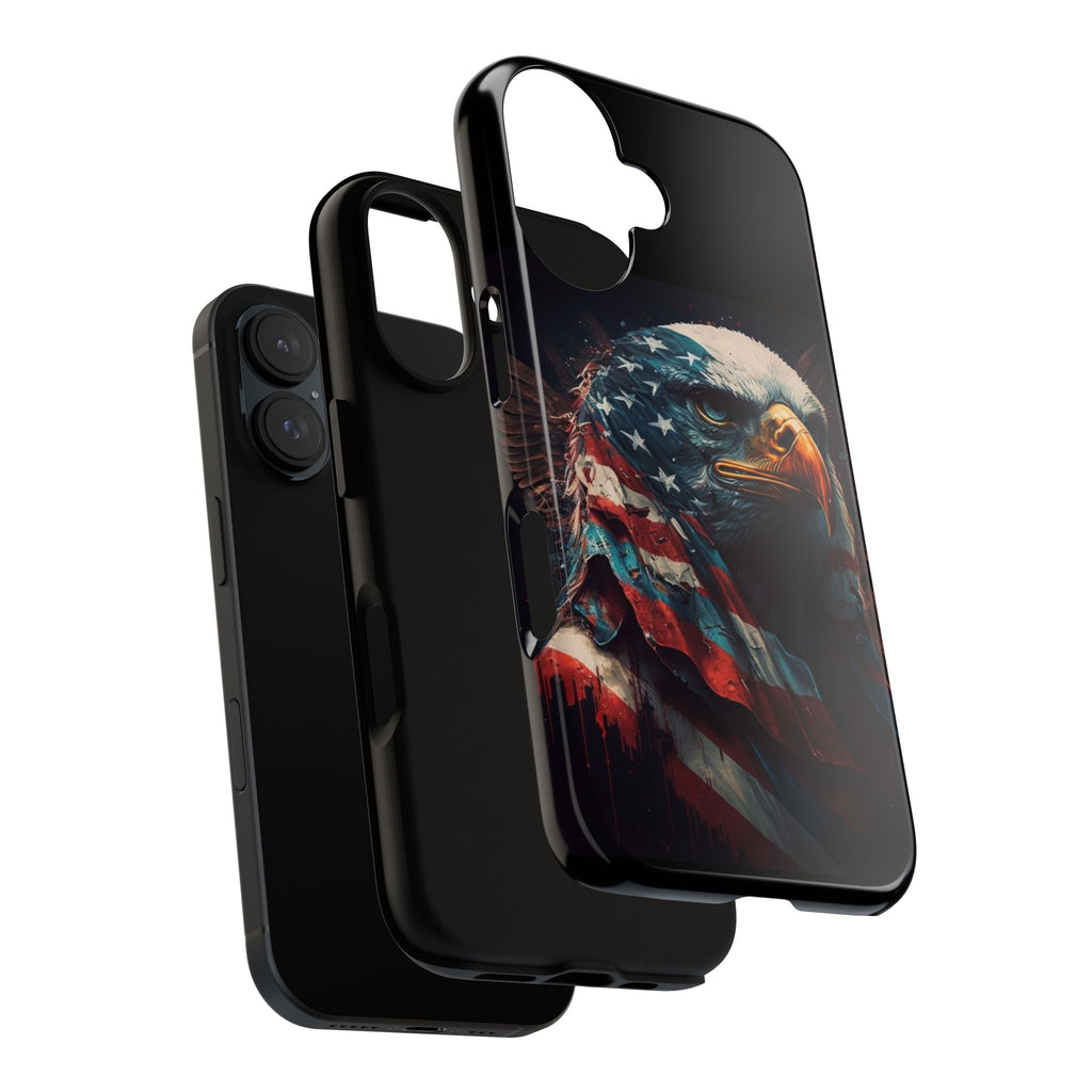 Patriotic Eagle Tough Phone Case — American Flag Bald Eagle iPhone Cover