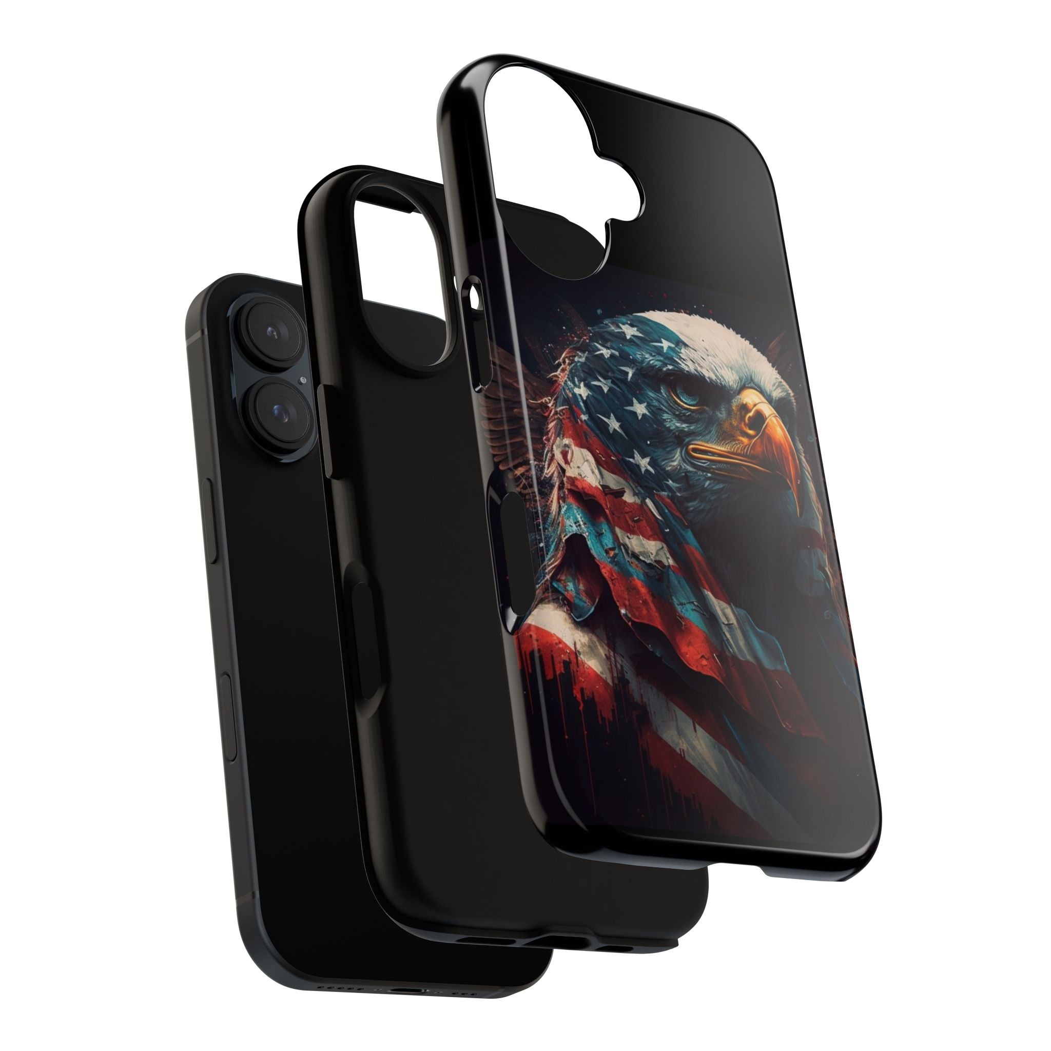 Patriotic Eagle Tough Phone Case — American Flag Bald Eagle iPhone Cover