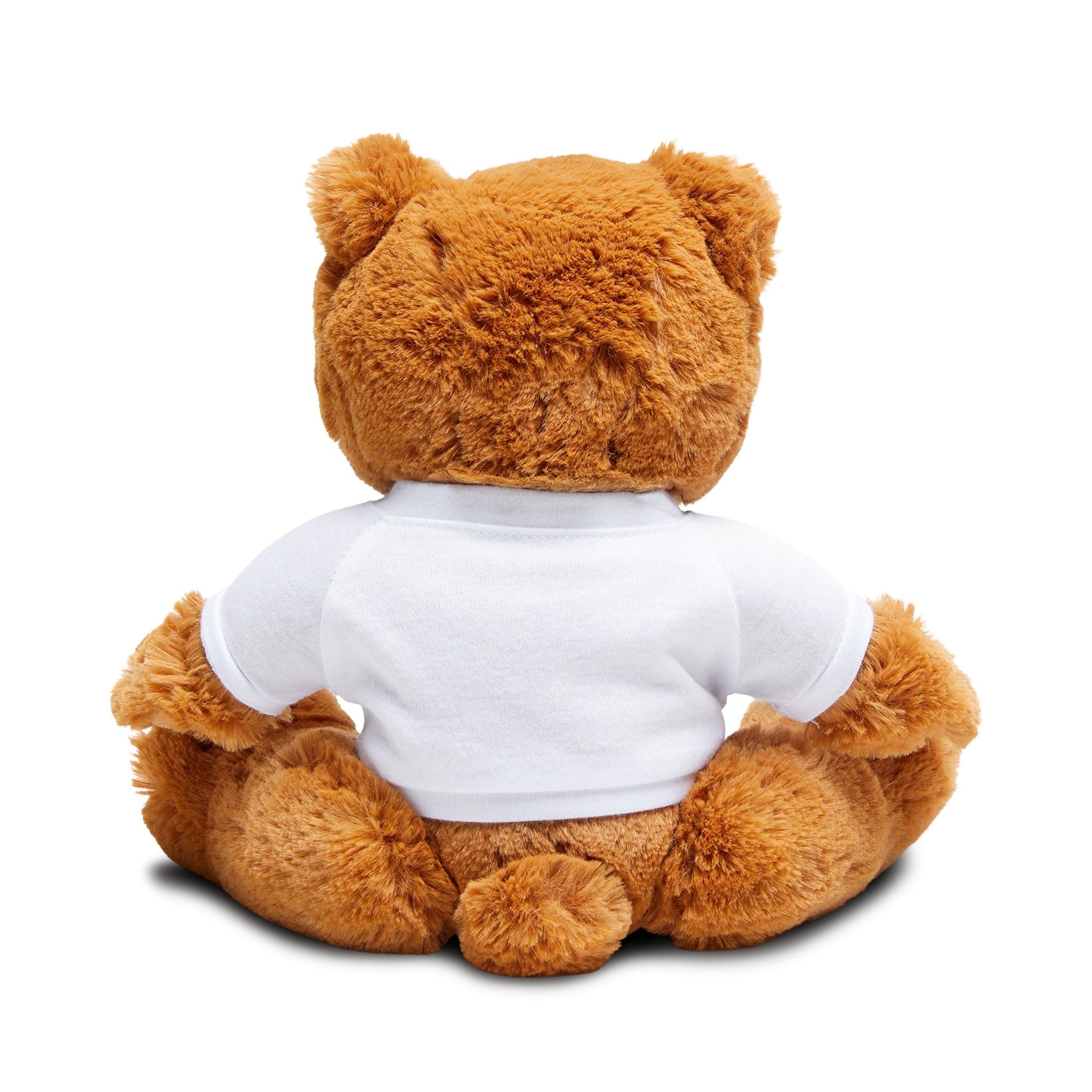 God Protect Bear Plush — Teddy with Printed T‑Shirt