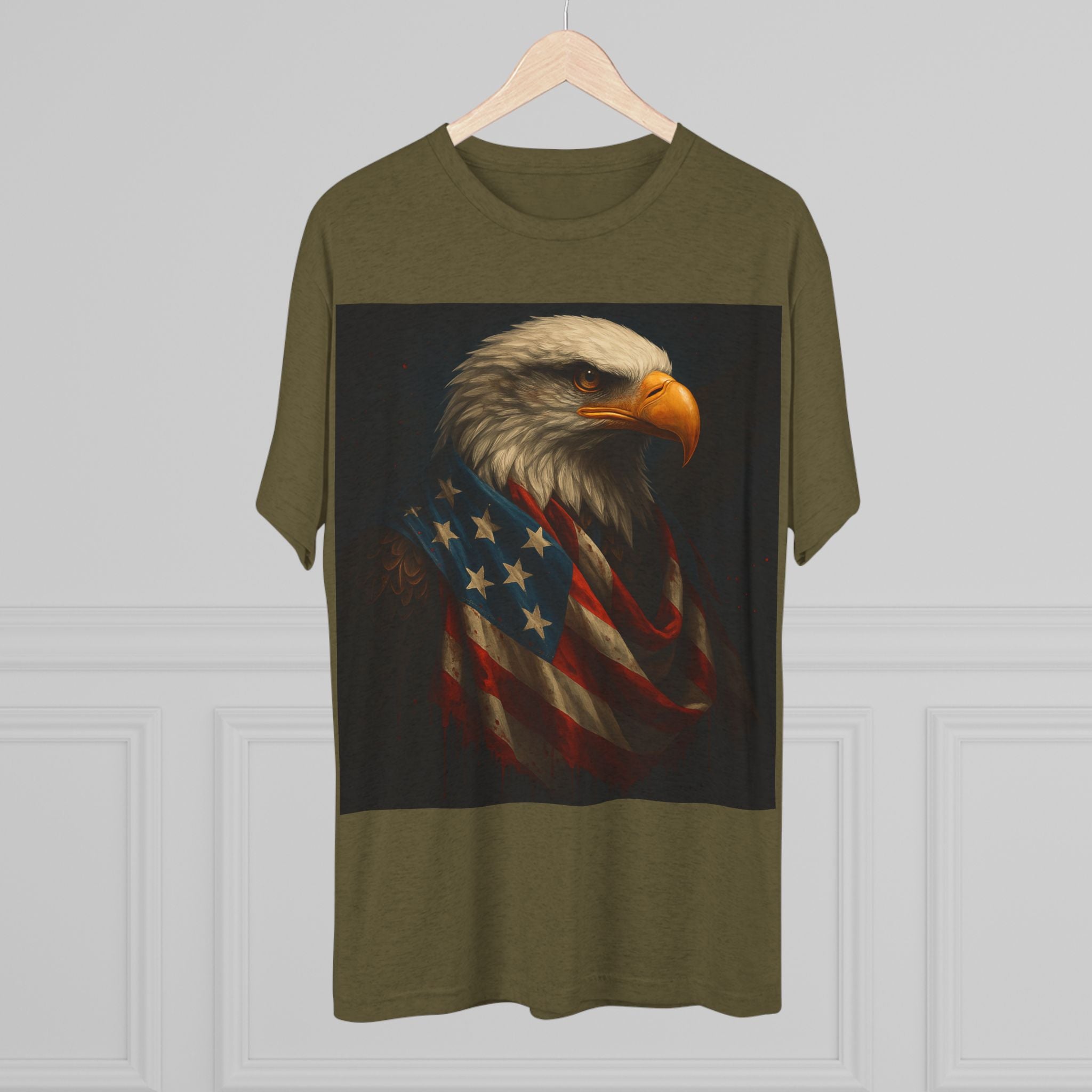 Patriotic Bald Eagle Tee — American Flag Graphic T-Shirt for Veterans & Fourth of July