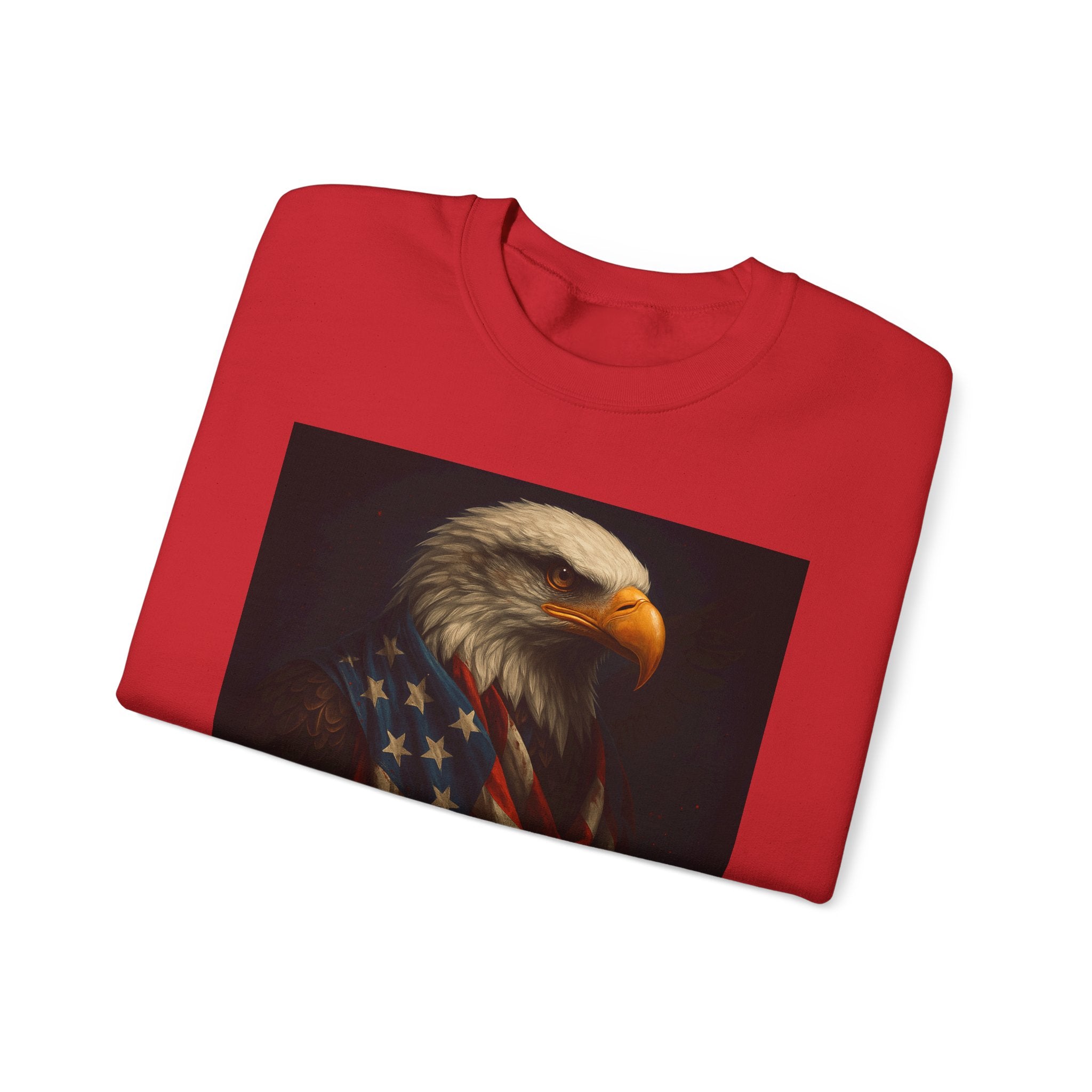 American Eagle Flag Sweatshirt — Patriotic Bald Eagle Crewneck