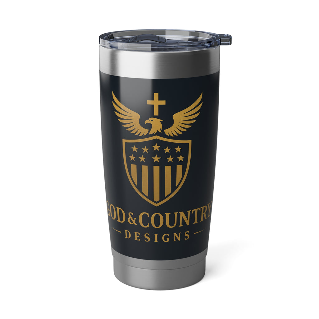 God & Country 20oz Stainless Tumbler — Patriotic Vagabond Travel Mug