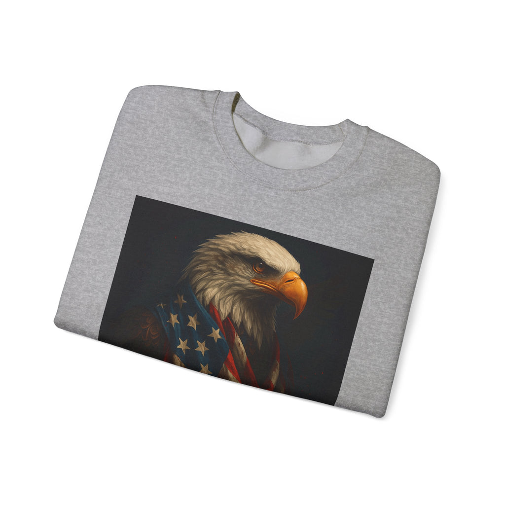 American Eagle Flag Sweatshirt — Patriotic Bald Eagle Crewneck