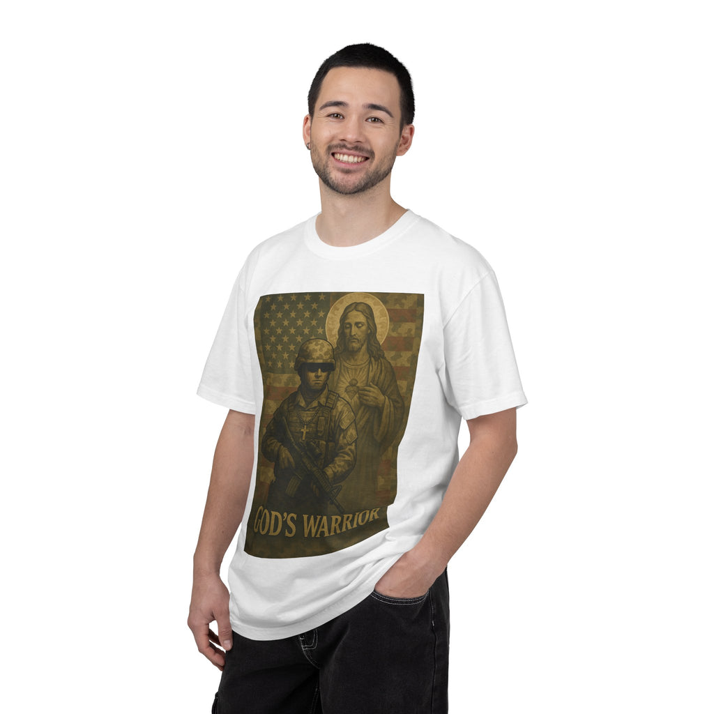 T-Shirt — "God's Warrior" Christian Military Graphic Tee