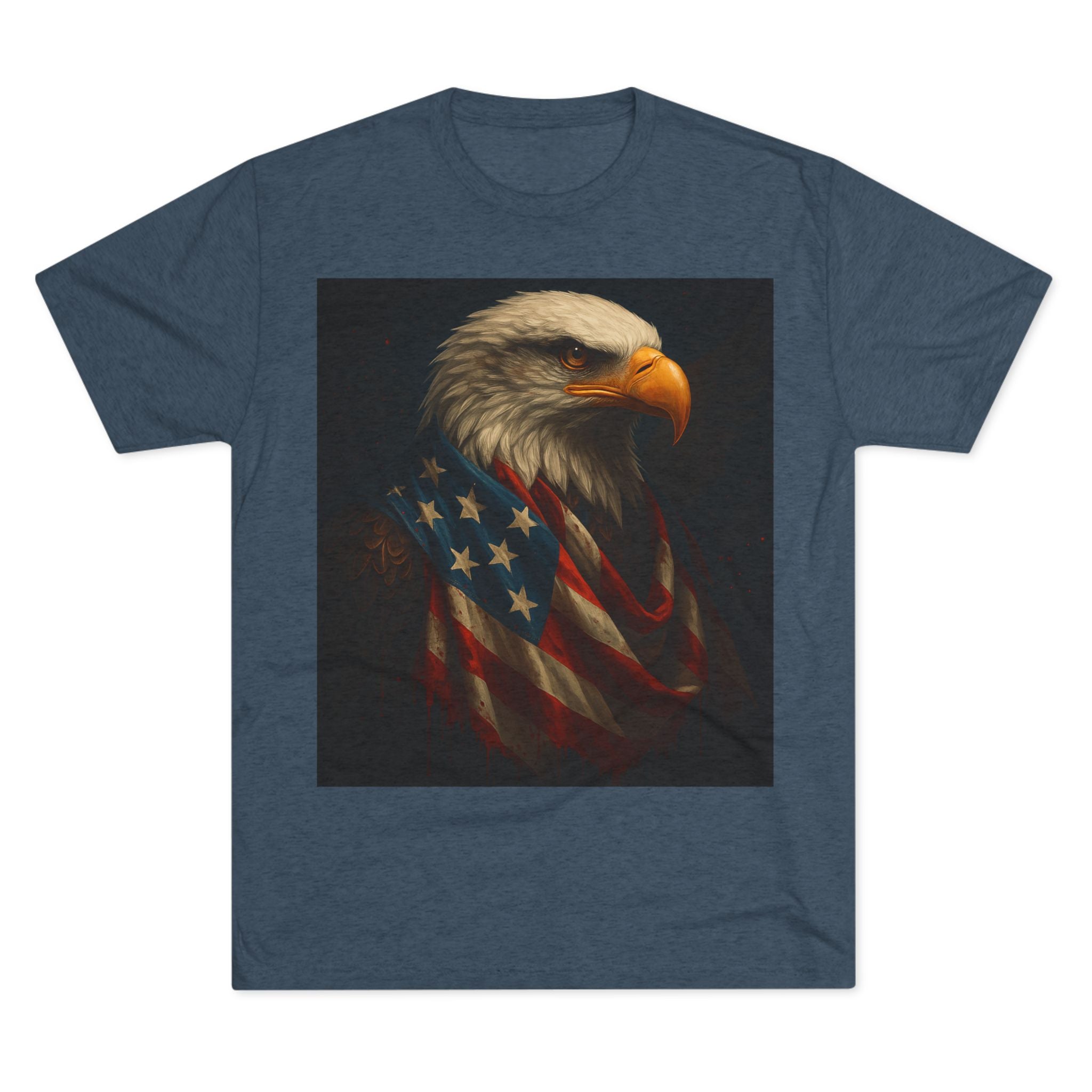 Patriotic Bald Eagle Tee — American Flag Graphic T-Shirt for Veterans & Fourth of July