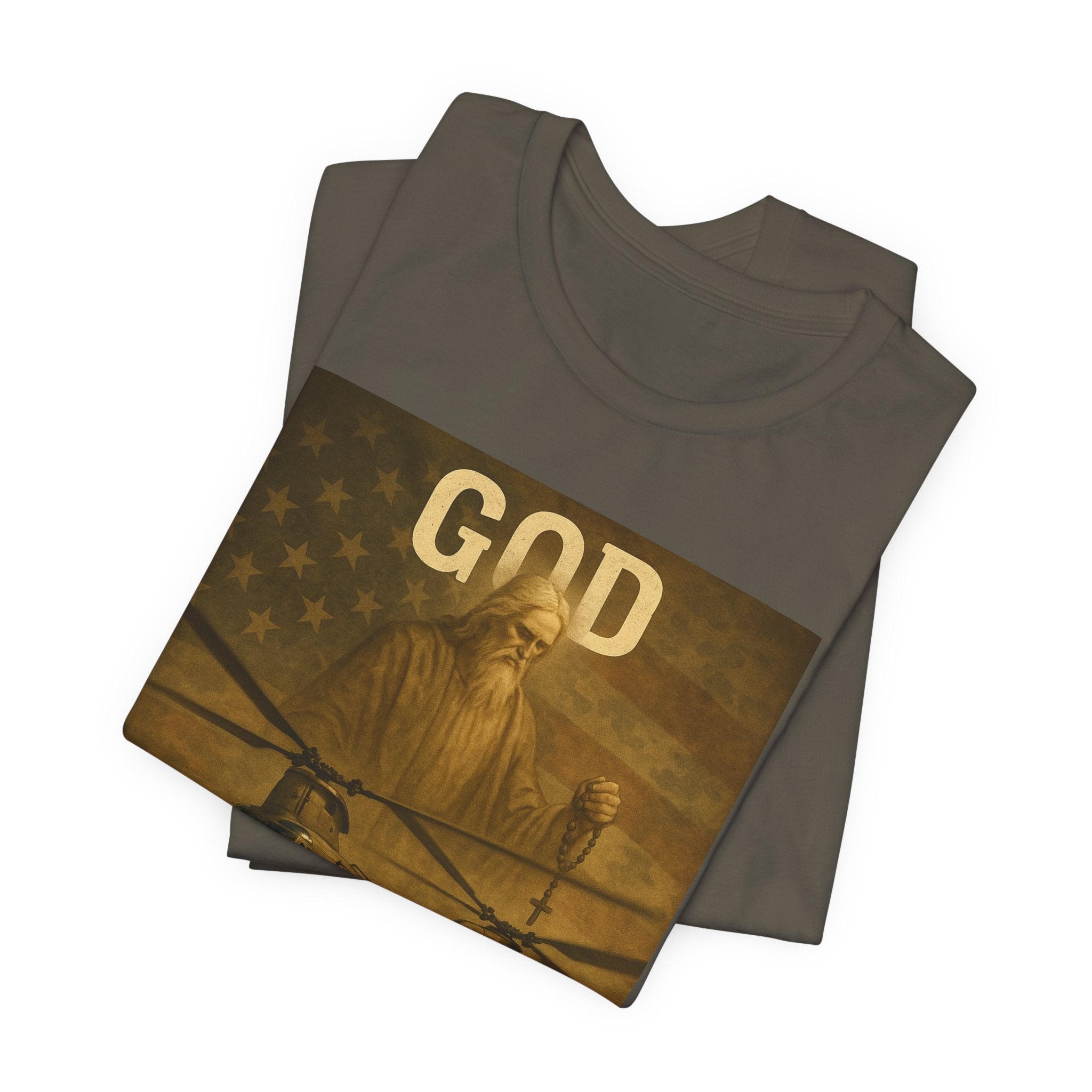 God Protect Military Helicopter T‑Shirt