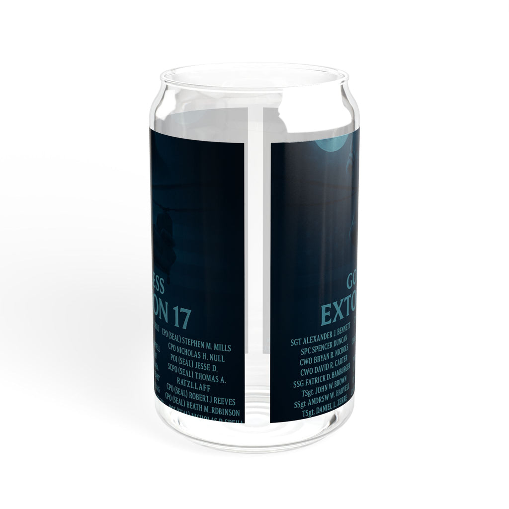 Sipper Glass – 'God Bless Extortion 17' Military Tribute 16oz Tumbler