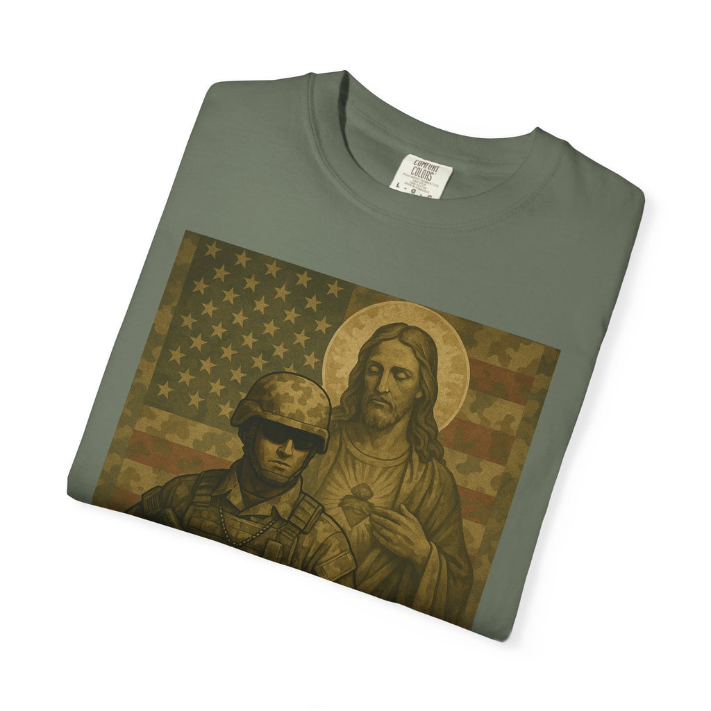 T-Shirt — "God's Warrior" Christian Military Graphic Tee