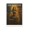 God Warrior Canvas Print — Patriotic Military Jesus Wall Art