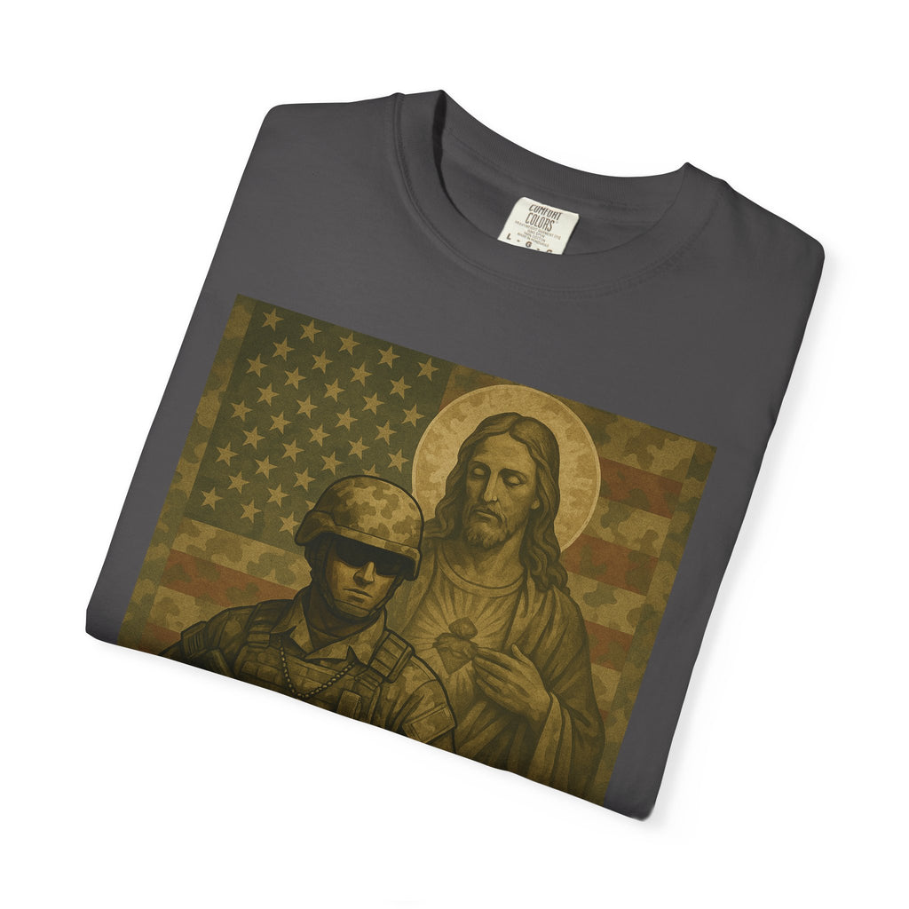 T-Shirt — "God's Warrior" Christian Military Graphic Tee