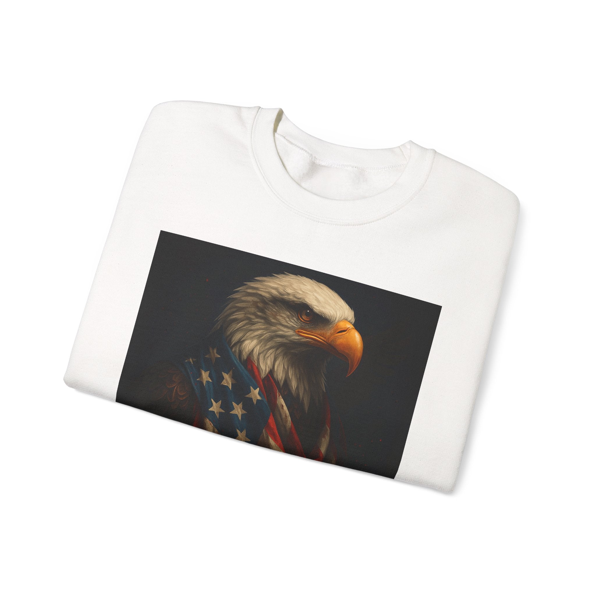 American Eagle Flag Sweatshirt — Patriotic Bald Eagle Crewneck