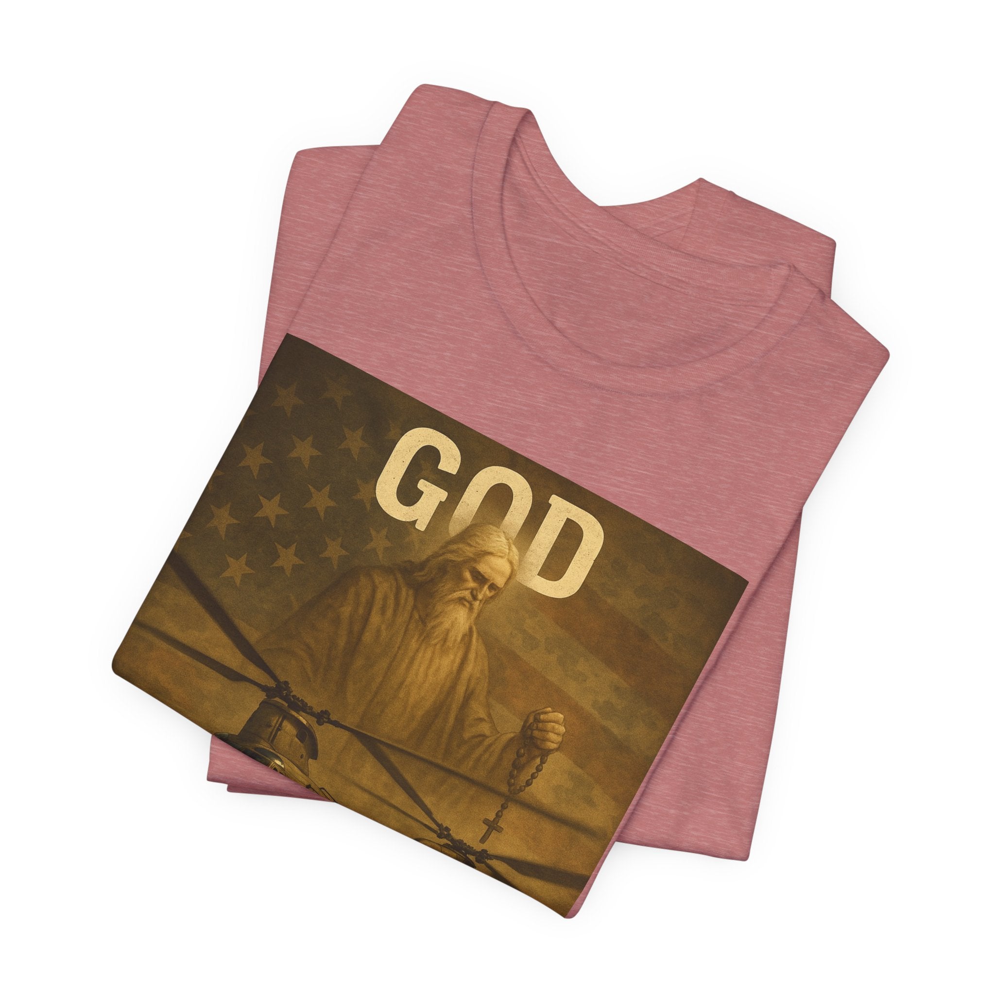 God Protect Military Helicopter T‑Shirt