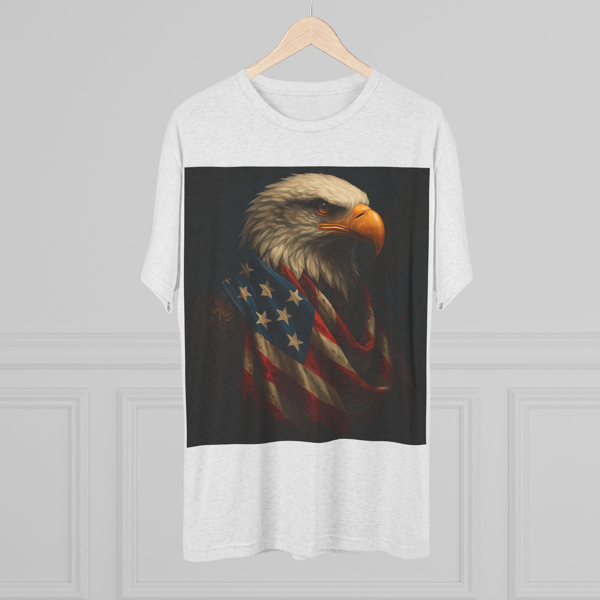 Patriotic Bald Eagle Tee — American Flag Graphic T-Shirt for Veterans & Fourth of July
