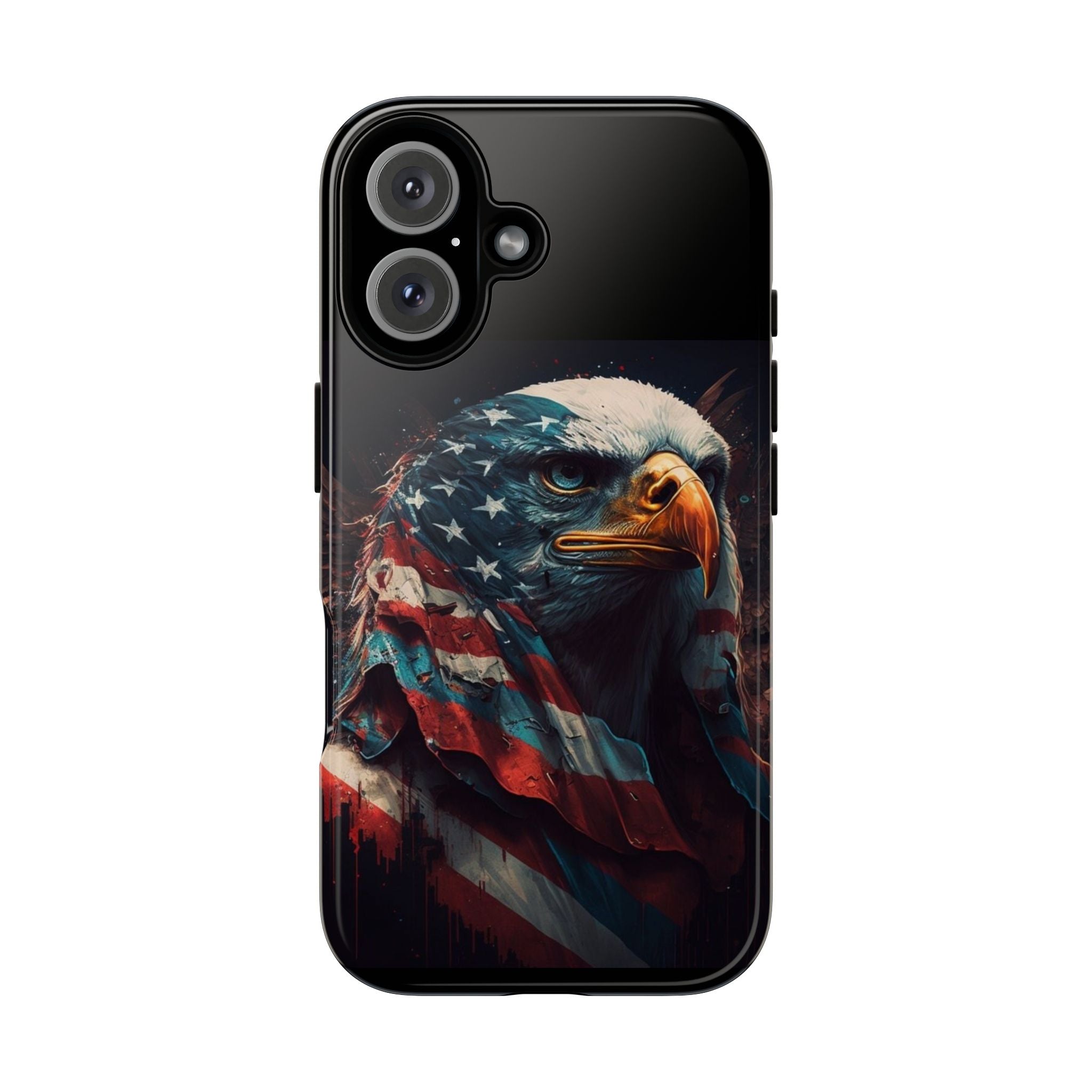 Patriotic Eagle Tough Phone Case — American Flag Bald Eagle iPhone Cover