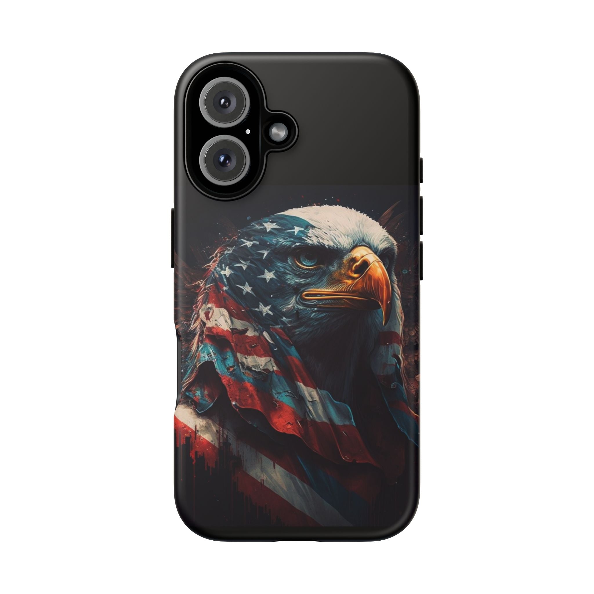 Patriotic Eagle Tough Phone Case — American Flag Bald Eagle iPhone Cover