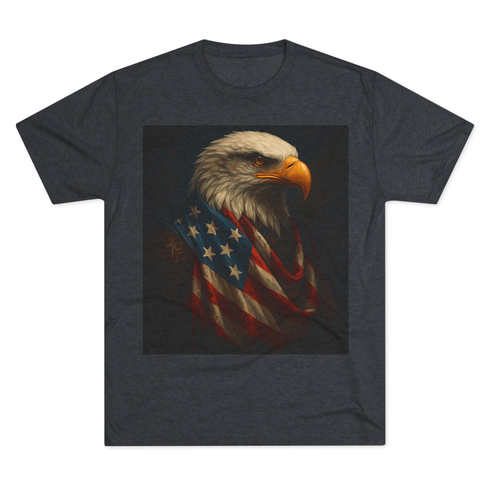 Patriotic Bald Eagle Tee — American Flag Graphic T-Shirt for Veterans & Fourth of July