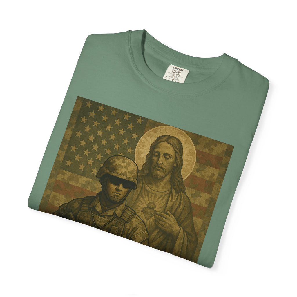 T-Shirt — "God's Warrior" Christian Military Graphic Tee