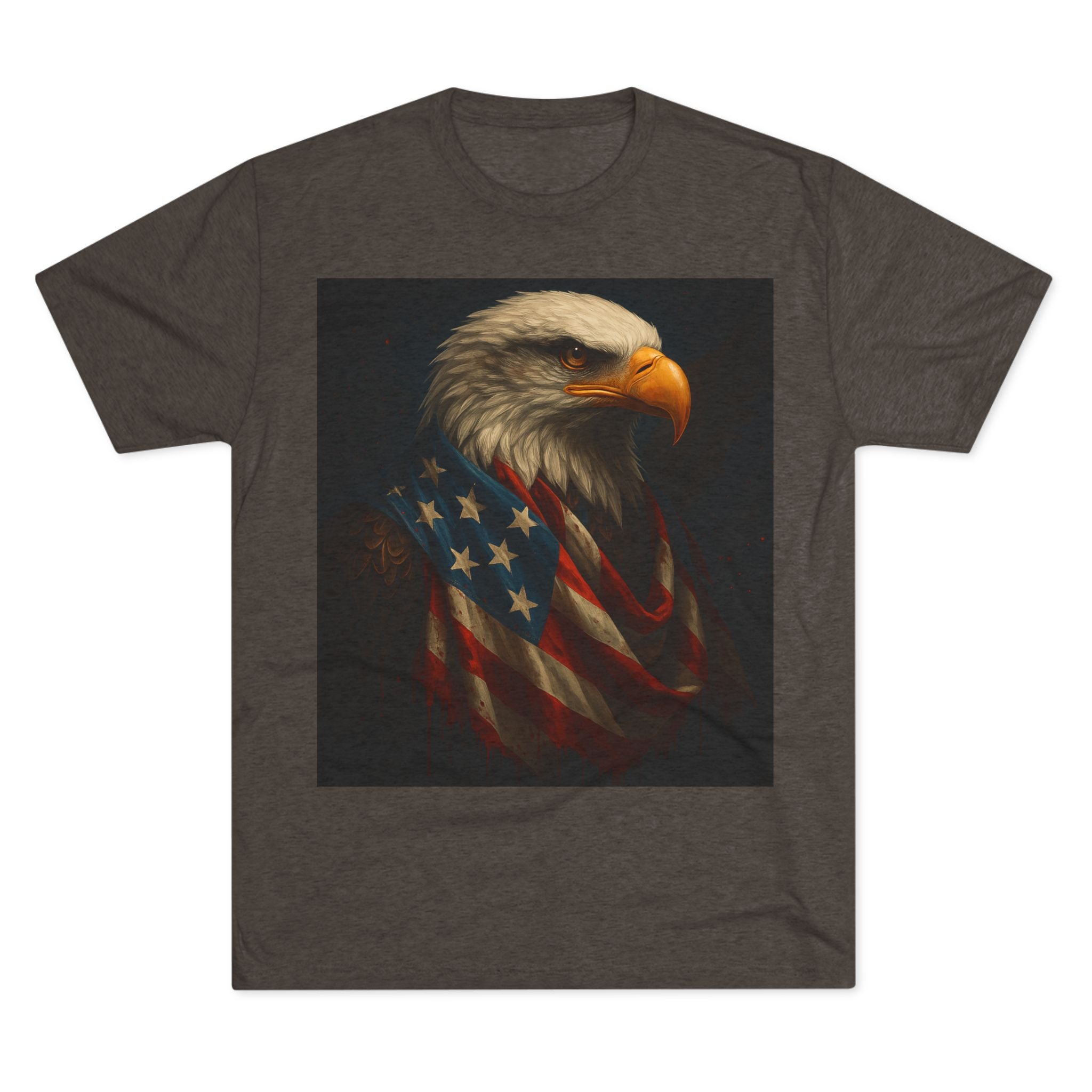 Patriotic Bald Eagle Tee — American Flag Graphic T-Shirt for Veterans & Fourth of July