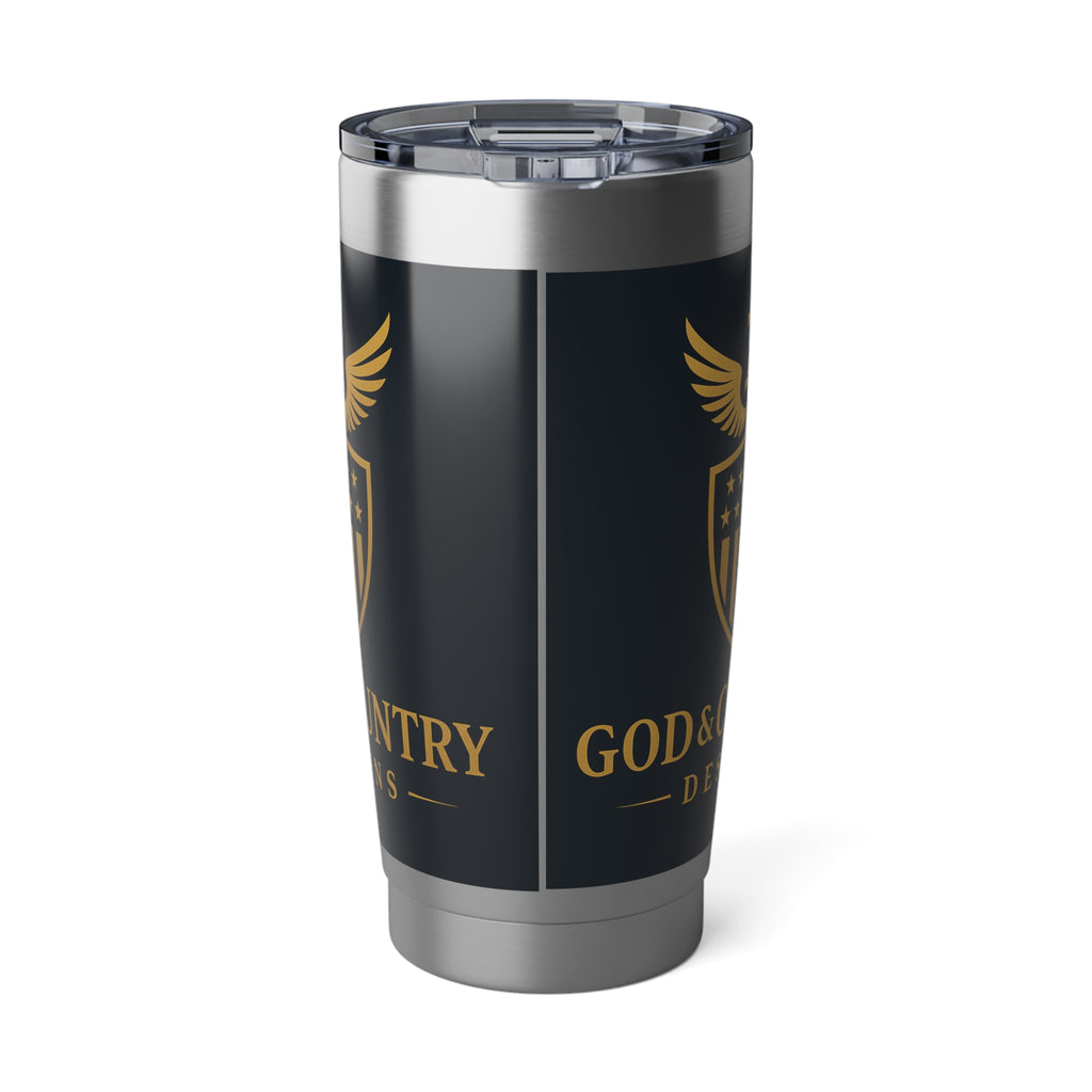 God & Country 20oz Stainless Tumbler — Patriotic Vagabond Travel Mug