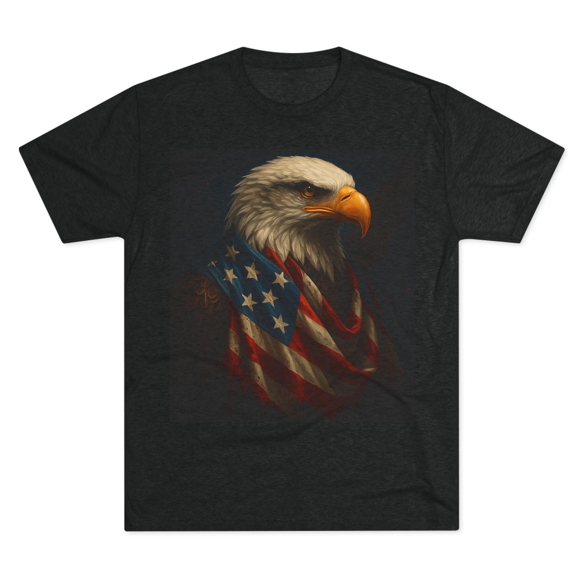 Patriotic Bald Eagle Tee — American Flag Graphic T-Shirt for Veterans & Fourth of July