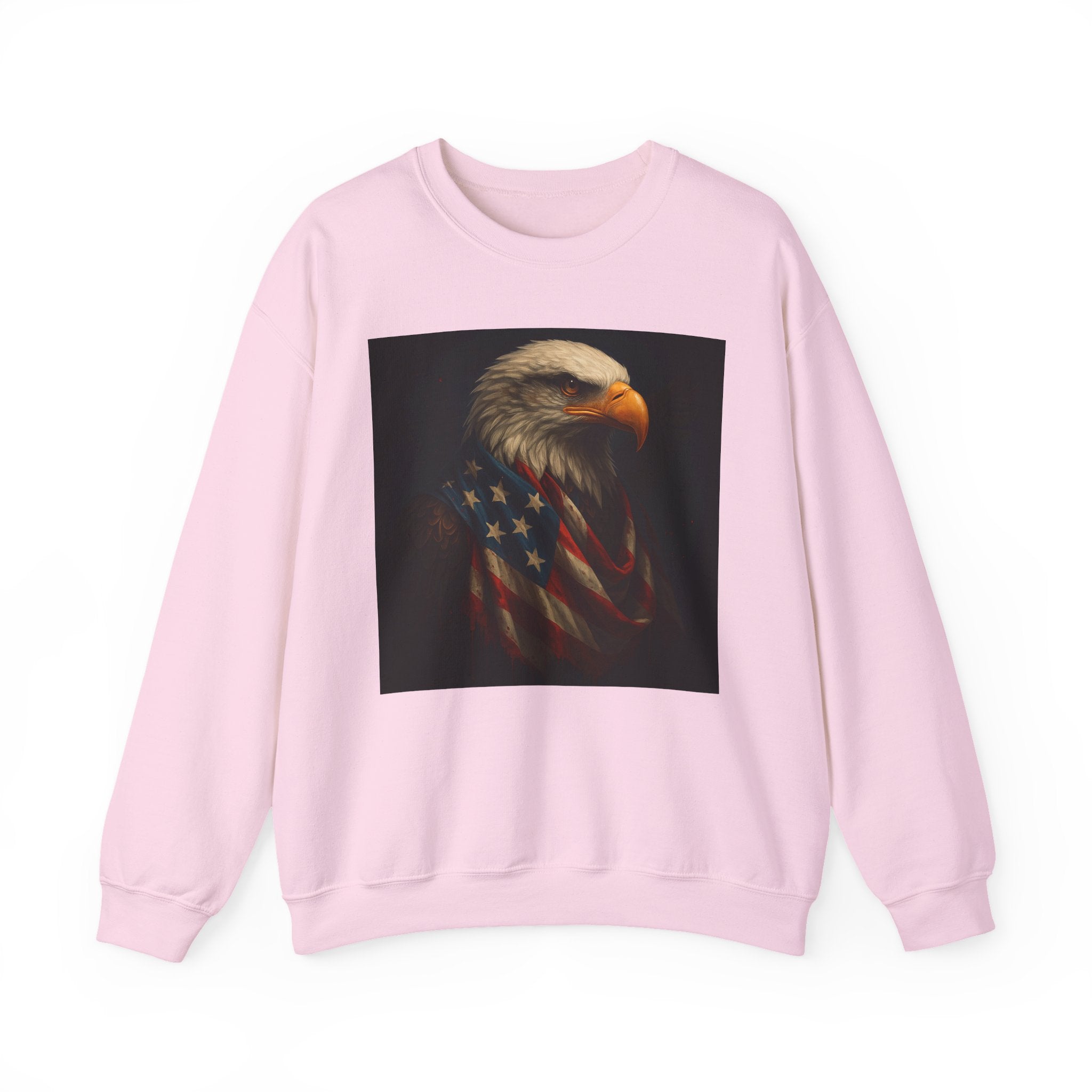 American Eagle Flag Sweatshirt — Patriotic Bald Eagle Crewneck