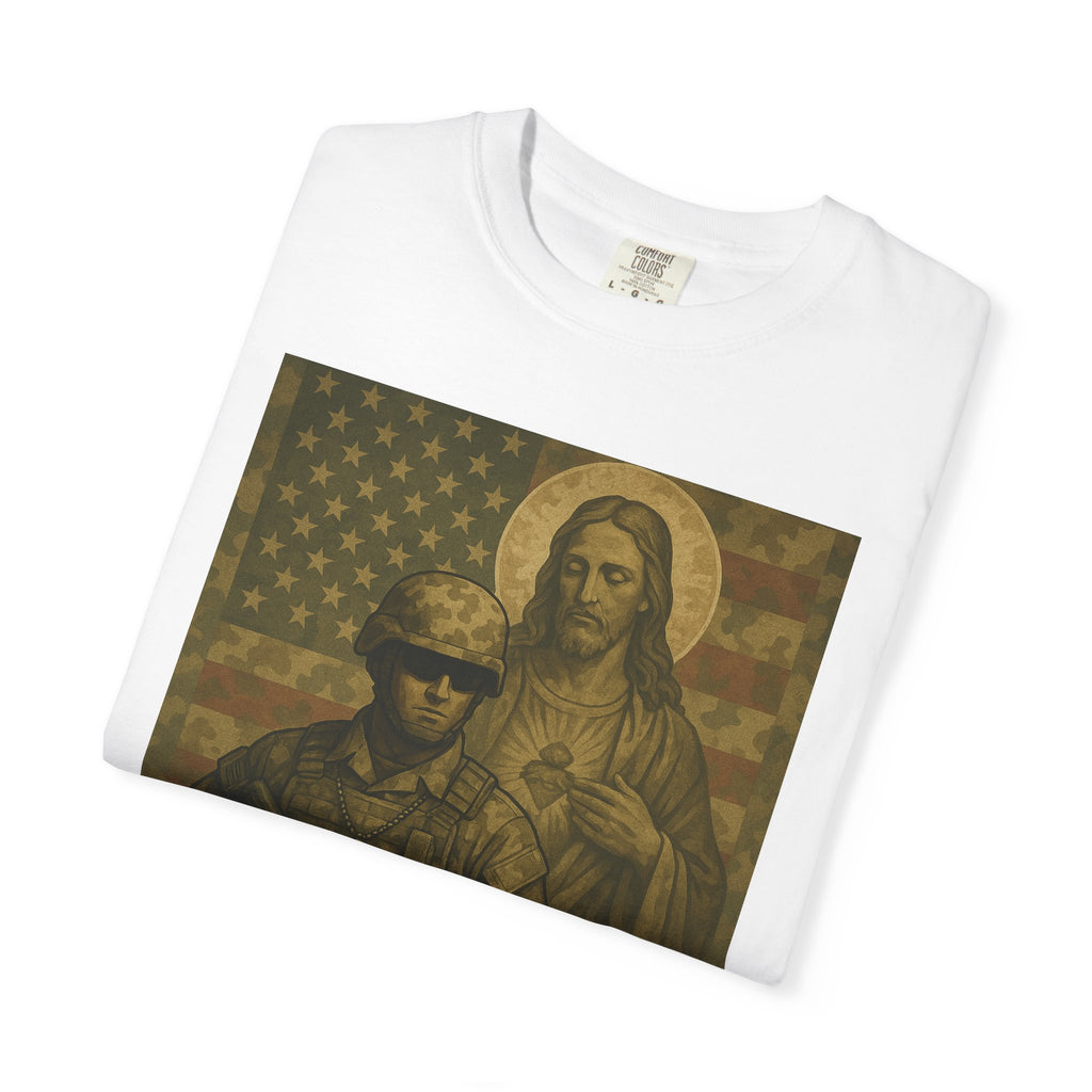 T-Shirt — "God's Warrior" Christian Military Graphic Tee
