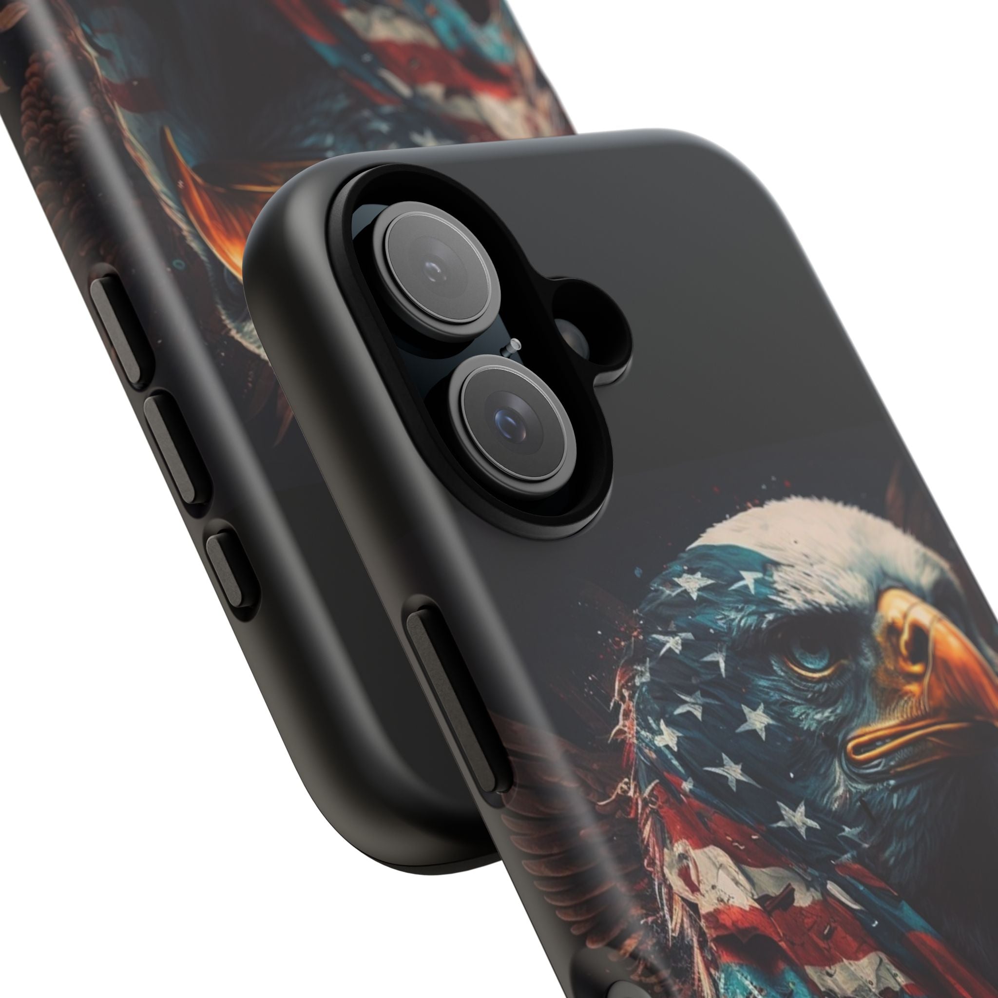 Patriotic Eagle Tough Phone Case — American Flag Bald Eagle iPhone Cover