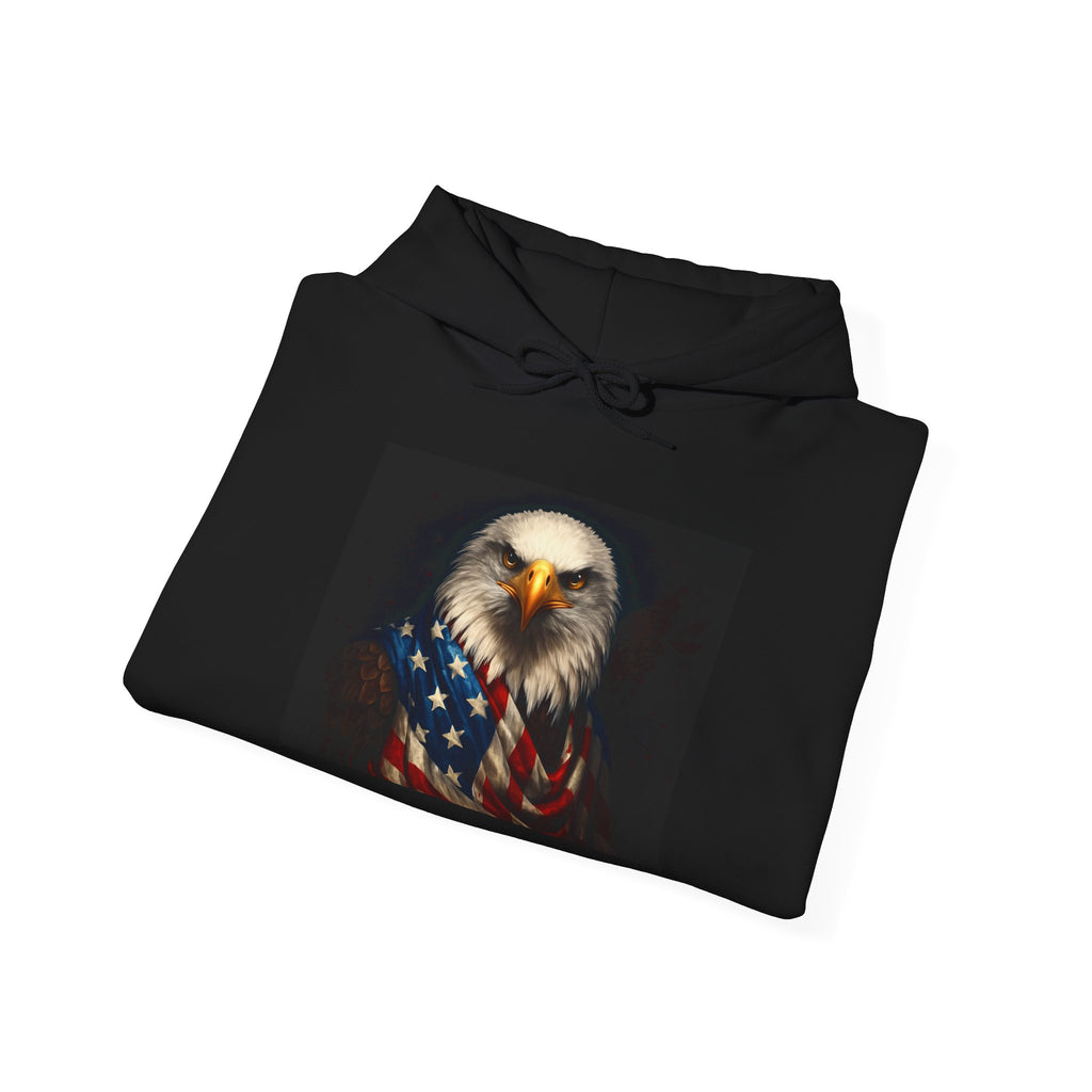 Patriotic Bald Eagle Hoodie – American Flag Eagle Sweatshirt