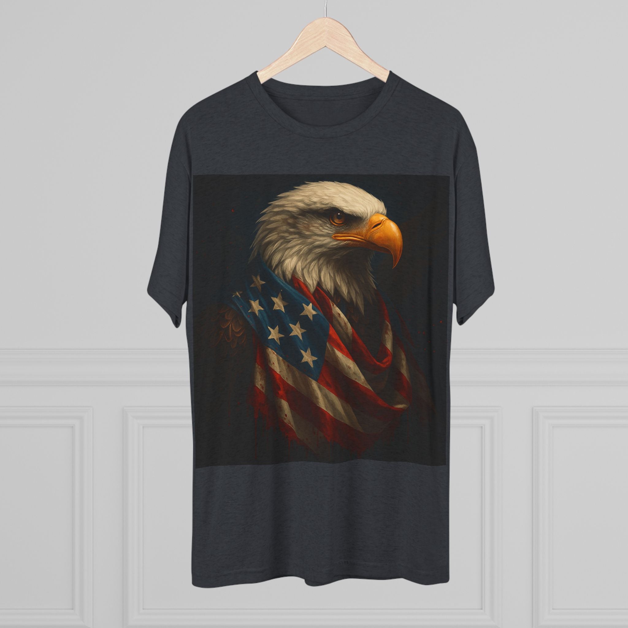 Patriotic Bald Eagle Tee — American Flag Graphic T-Shirt for Veterans & Fourth of July