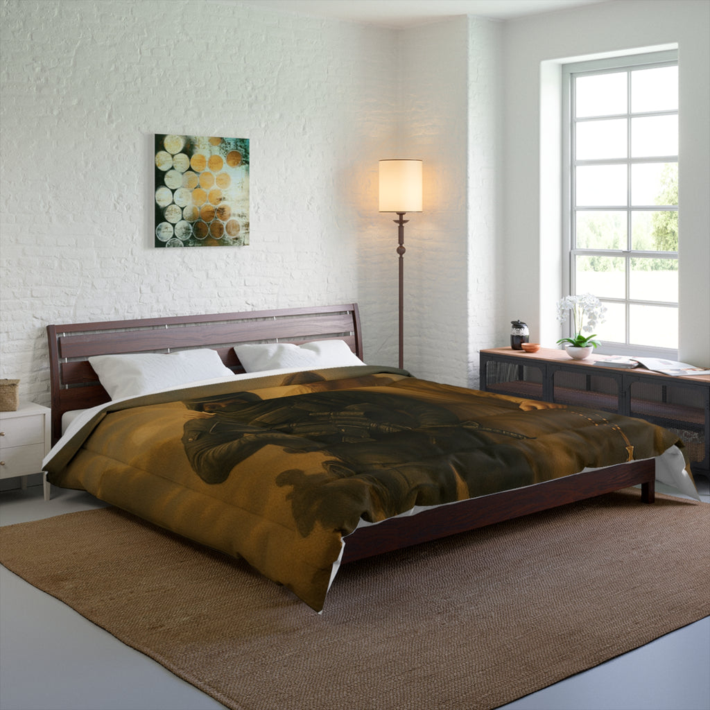 Jesus Comforter with Soldier Artwork – Religious Military Prayer Bedding