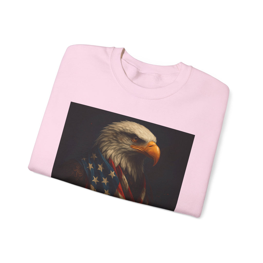 American Eagle Flag Sweatshirt — Patriotic Bald Eagle Crewneck